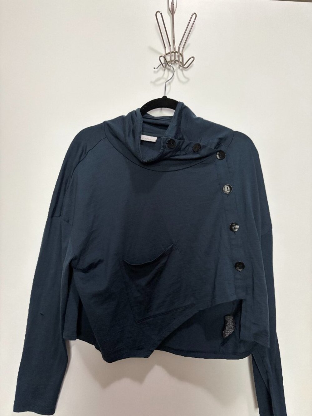 FOIL Asymmetric Button Up Sweater